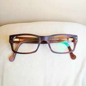 Anti-Glare Wood Grain Fashion Eyeglasses (Unisex)